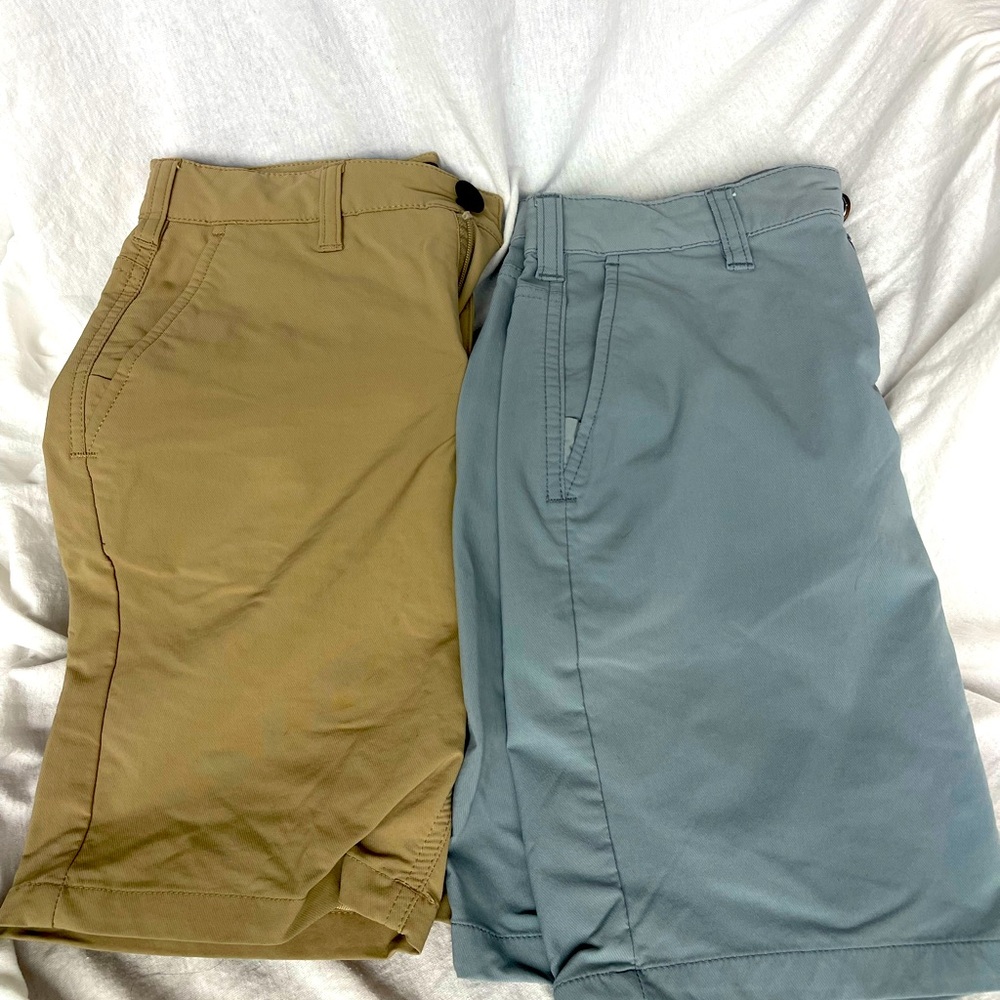 Hurley Hybrid Shorts - Boys size 8. Tan and Gray. Slightly used